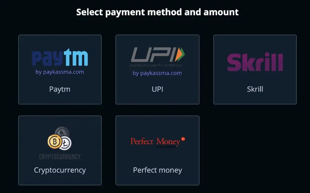 4raBet: Payment method